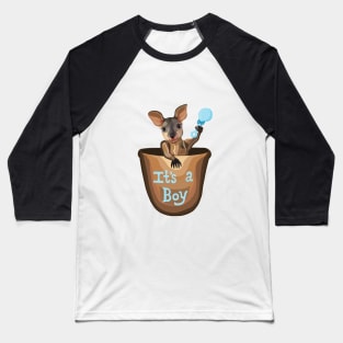 Kangaroo Baby: It's a Boy Baseball T-Shirt